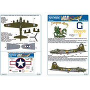 Kits-World 132090 1/32 Boeing B-17F-125-BO Flying Fortress 42-30836 Dragon Decal Set