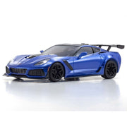 Kyosho 32334BL Chevrolet Corvette ZR1 Elkhart Lake Blue Metallic Mini-Z RWD Series Readyset