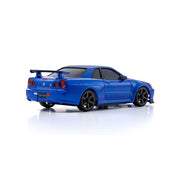 Kyosho 32629MB Mini-Z AWD MA-020 Readyset Nissan Skyline R34 GT-R V Spec II Nur Blue