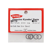 Kyosho 96773 8x12x0.2 Shim 5pc