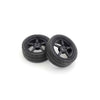 Kyosho FATH705BKM Premounted TC Tyre M on 5-Spoke Racing Wheel Black 2pc