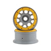 Losi LOS45036 Silver Wheels with Yellow Beadlock 2pc DBXL 2.0
