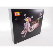 Loz 1197 Mini Car Model Scooter Pink