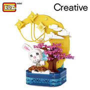 Loz 1230 Mid-Autumn Festival Moon Rabbit Pen Holder