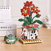 Loz 1285 Micro Plants IV Eternal Flowers Red with Watering Can