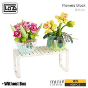 Loz 1673 Micro Plants II Potted Plant Pink and Yellow