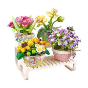 Loz 1674 Micro Plants II Potted plant Purple and Yellow