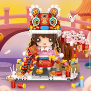 LOZ 1752 Spring Festival Tiger Girl