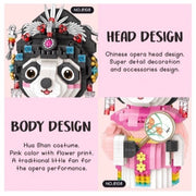 LOZ 8108 Chinese Opera Panda Pink Dress