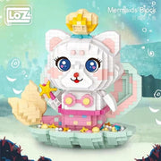 Loz 8113 White Kitten Mermaid