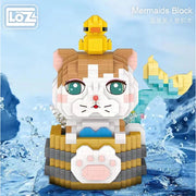 Loz 8116 Micro Block Hot Spring Cat Mermaid