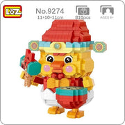 LOZ 9274 Spring Festival Lucky Chicken with Drum