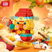 LOZ 9274 Spring Festival Lucky Chicken with Drum