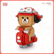 LOZ 9277 B Family Motorcycle Bear