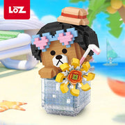 LOZ 9278 B Family Drinking Bear