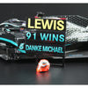Minichamps 110201144 1/18 Mercedes-AMG Petronas F1 Team W11 EQ Performance - L.Hamilton - 9st F1 Win Eifel GP 2020 with pit board and helmet Diecast Car