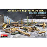 MiniArt 35375 1/35 7.5cm Sprgr. Nbgr. and Pzgr. Patr. Kw.K.40 Stu.K.40 Shells with Ammo Boxes