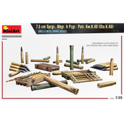 MiniArt 35375 1/35 7.5cm Sprgr. Nbgr. and Pzgr. Patr. Kw.K.40 Stu.K.40 Shells with Ammo Boxes