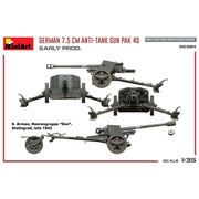 MiniArt 35394 1/35 German 7.5cm Anti-Tank Gun Pak 40. Early Production