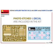 MiniArt 35395 1/35 German Artillery Tractor T-60(r) with Crew and Towing PaK40 7.5cm Gun