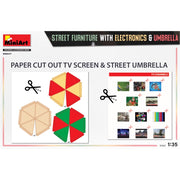 MiniArt 35647 1/35 Street Furniture With Electronics and Umbrella