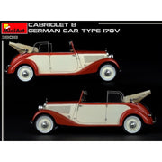 MiniArt 38018 1/35 Cabriolet B German Car Type 170V Plastic Model Kit