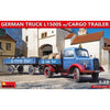 Miniart 38023 1/35 German Truck L1500S w/Cargo Trailer Plastic Model Kit