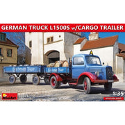 Miniart 38023 1/35 German Truck L1500S w/Cargo Trailer Plastic Model Kit