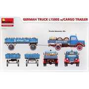 MiniArt 38023 1/35 German Truck L1500S with Cargo Trailer