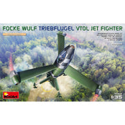MiniArt 40009 1/35 Focke Wulf Triebflugel Vtol Jet Fighter  Unassembled plastic model kit Box contains models of german project vtol jet aircraft Clear parts included All hatches can be open or closed Photo-etched parts included Decals sheet for 6 variants