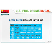 MiniArt 49001 1/48 U.S. Fuel Drums 55 Gallons Set