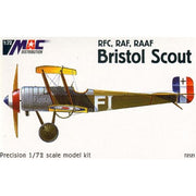 MAC 72121 1/72 Bristol Scout with Decals for RFC/RAF/RAAF Markings Plastic Model Kit