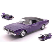 Maisto 31387PUR 1/18 1969 Dodge Charger R/T Purple with Black Roof