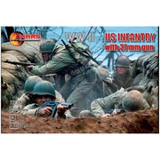 Mars 72017 1/72 US Infantry with 37mm Gun Plastic Model Kit