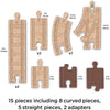 Fisher-Price HDX05 Thomas and Friends Wooden Railway Straights and Curves Clackety Track Pack