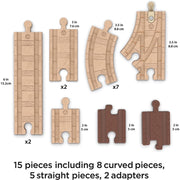 Fisher-Price HDX05 Thomas and Friends Wooden Railway Straights and Curves Clackety Track Pack