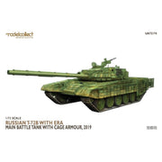 Modelcollect 72174 1/72 Russian T-72b with ERA Main Battle Tank with Cage Armour Plastic Model Kit