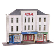 Metcalfe PO206 OO/HO Low Relief Cinema and 2 Shops Card Kit | Metro Hobbies
