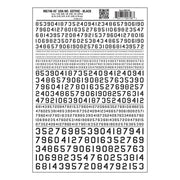 Woodland Scenics MG746 Numbers 45deg USA Gothic Black Dry Decals