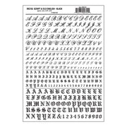 Woodland Scenics MG755 Script & Old English Black Dry Decals