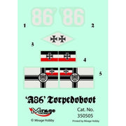 Mirage 350505 1/350 A 86 German Torpedoboat A/III Class