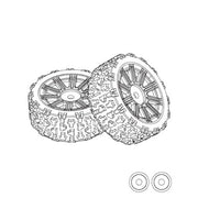 MJX 1415B2 14302 Tyres TPR 2pc