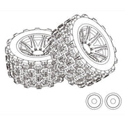 MJX 14300D2 Tyre 2pc