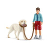 Schleich 42478 Walking with Labrador Retriever