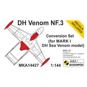 Mark One Models 14427 1/144 de Havilland Venom NF.3 Conversion Set Resin Parts