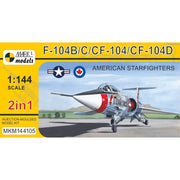 Mark I Models 144105 1/144 Lockheed F-104B/C/D/CF American Starfighters 2in1 Plastic Model Kit