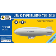 Mark One Models 72010 1/720 K-type Blimp K-74/112/134 Fleet Defender Non-ridgid Plastic Model Kit