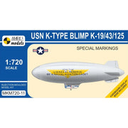 Mark One Models 72011 1/720 K-type Blimp K-19/43/125 Special Markings Non-ridgid Plastic Model Kit