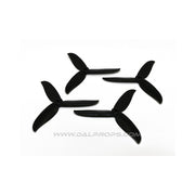 Dalprop Cyclone T5047C 6in Tri-Blade Props with PoPo Crystal Black 6pr