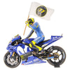 Minichamps 1/12 Yamaha YZR-M1 Valentino Rossi MotoGP Catalunya 2018 w/Figure and Flag 